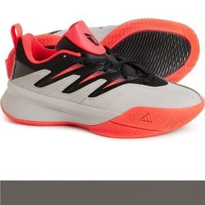 Adidas Black and Bright Orange Boys Dame Certified 3 Basketball Shoes